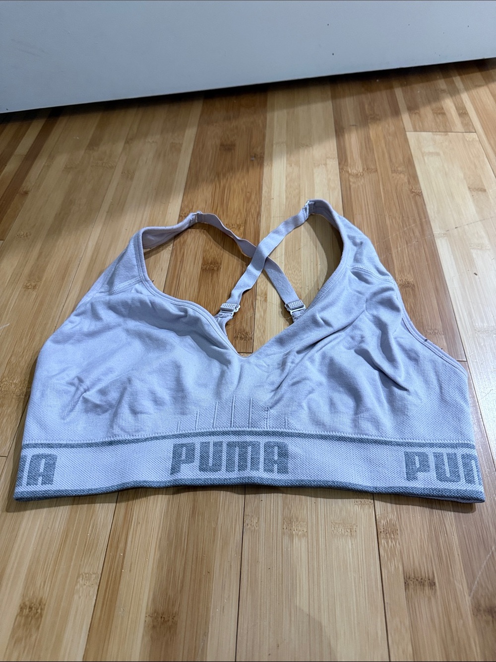 Puma Light Lavender Crisscross Seamless Sports Bra